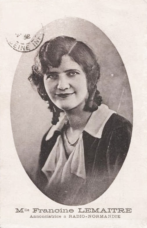 Francine Lemaître, annonciatrice Radio Normandie